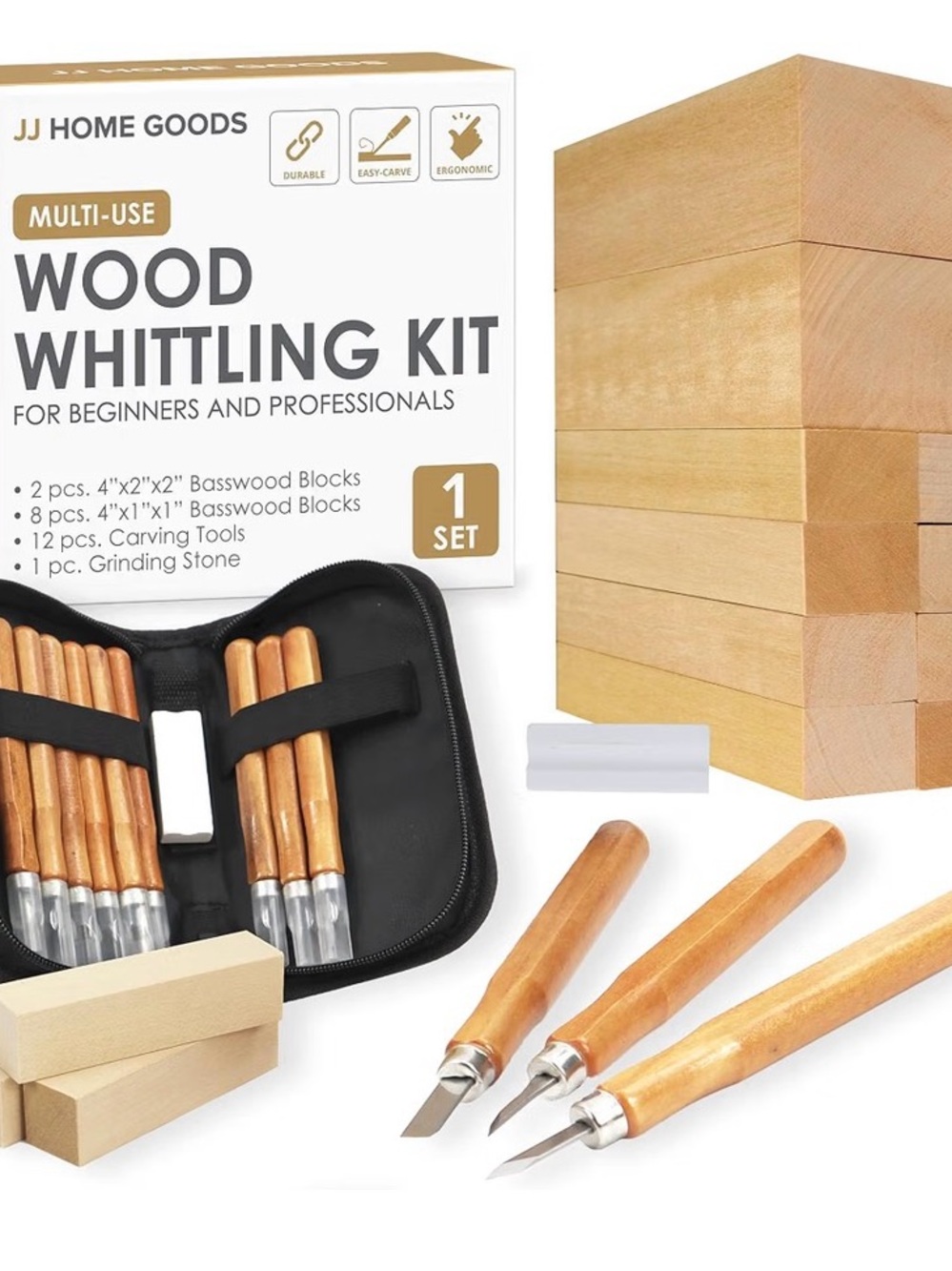 Wood Whittling Kit — Natural Wood Color